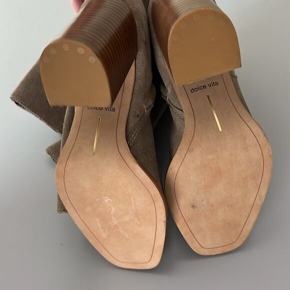 New Dolce Vita flynn knee high heel boots in suede truffle Size 5 - Picture 7 of 11
